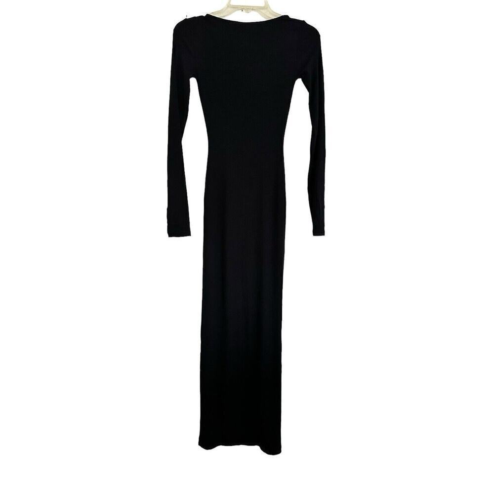 Skims Women's Solid Soft Lounge Long Sleeve Dress Onyx Size Medium NWT - Picture 6 of 7